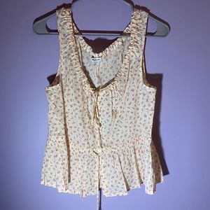 Shirred Drawstring Tank Top in Bright Buds